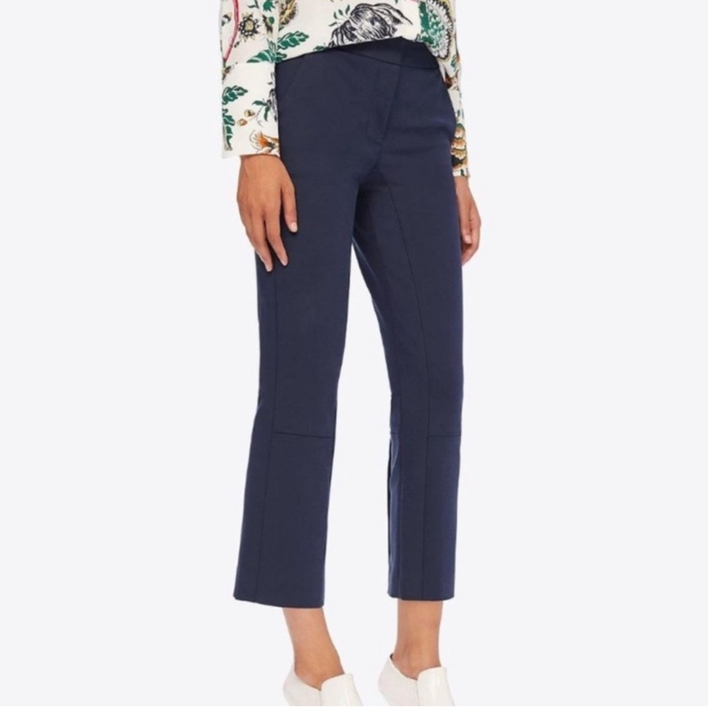 Tory Burch Blue Phoebe Cropped Pants Size 12